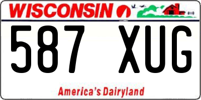 WI license plate 587XUG