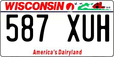 WI license plate 587XUH