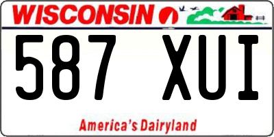 WI license plate 587XUI