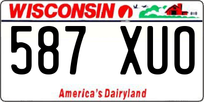 WI license plate 587XUO