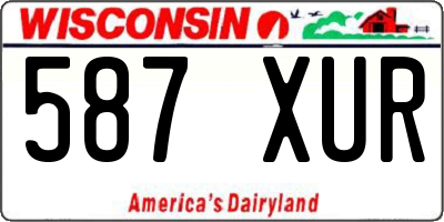 WI license plate 587XUR
