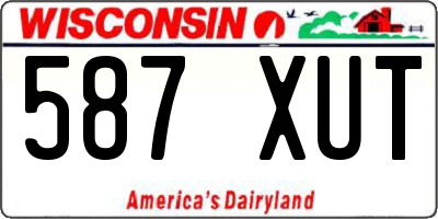 WI license plate 587XUT