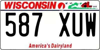 WI license plate 587XUW