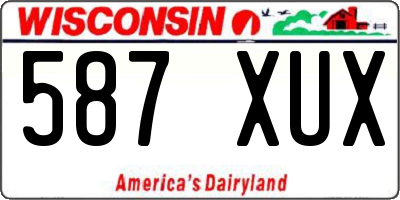 WI license plate 587XUX