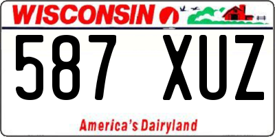 WI license plate 587XUZ