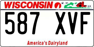 WI license plate 587XVF