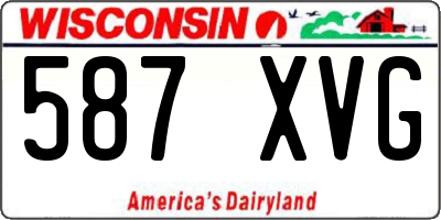WI license plate 587XVG