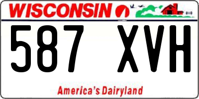 WI license plate 587XVH
