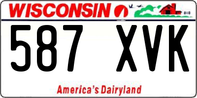 WI license plate 587XVK