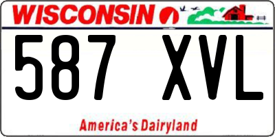 WI license plate 587XVL