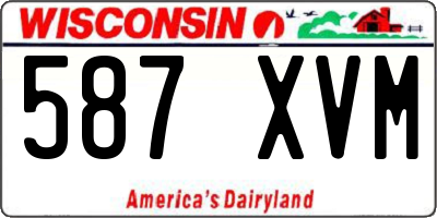 WI license plate 587XVM