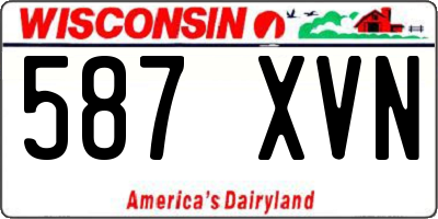 WI license plate 587XVN