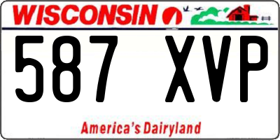 WI license plate 587XVP