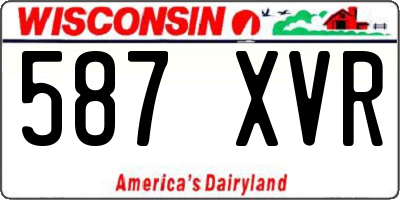 WI license plate 587XVR