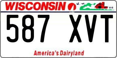 WI license plate 587XVT