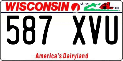WI license plate 587XVU