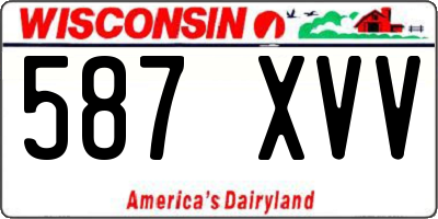 WI license plate 587XVV