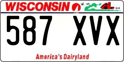 WI license plate 587XVX