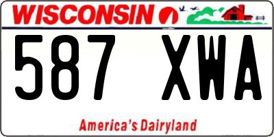 WI license plate 587XWA
