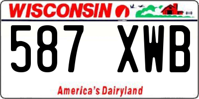WI license plate 587XWB