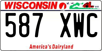 WI license plate 587XWC