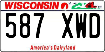 WI license plate 587XWD