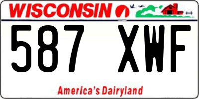 WI license plate 587XWF