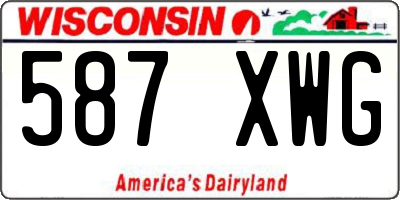 WI license plate 587XWG