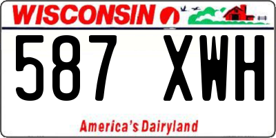 WI license plate 587XWH