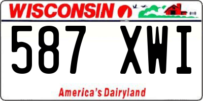 WI license plate 587XWI