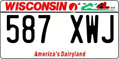WI license plate 587XWJ