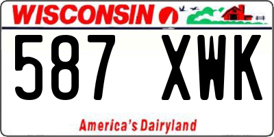 WI license plate 587XWK