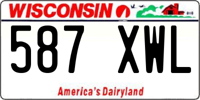 WI license plate 587XWL