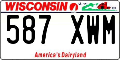 WI license plate 587XWM