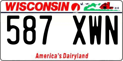 WI license plate 587XWN