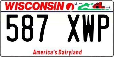 WI license plate 587XWP