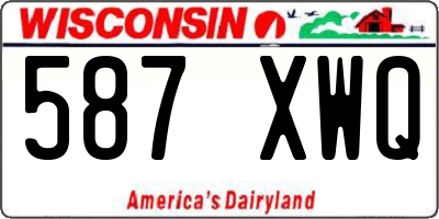 WI license plate 587XWQ