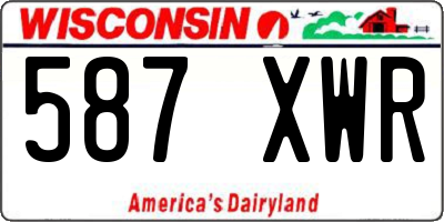 WI license plate 587XWR