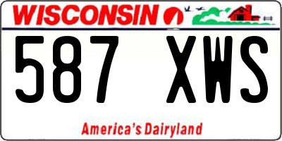 WI license plate 587XWS