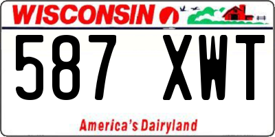 WI license plate 587XWT