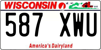 WI license plate 587XWU