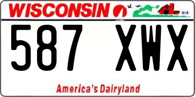 WI license plate 587XWX