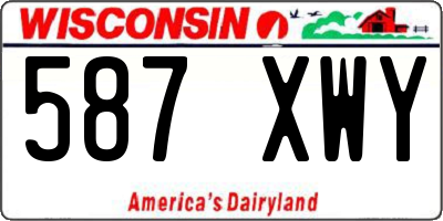 WI license plate 587XWY