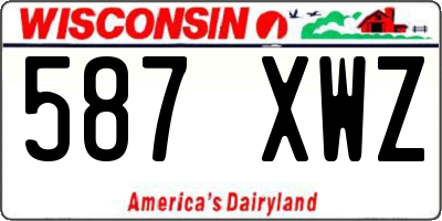 WI license plate 587XWZ