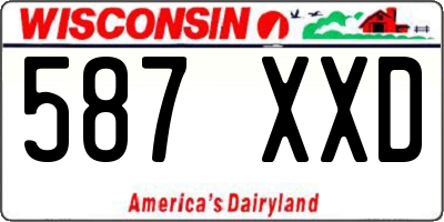 WI license plate 587XXD