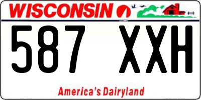 WI license plate 587XXH