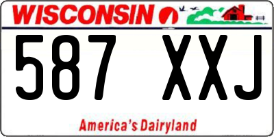 WI license plate 587XXJ