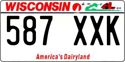 WI license plate 587XXK