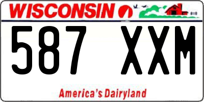 WI license plate 587XXM