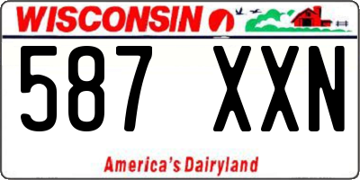 WI license plate 587XXN